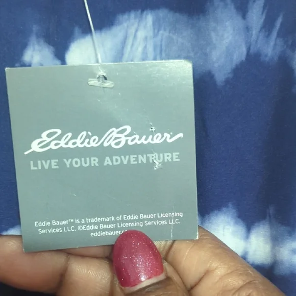 Blue and White Tie-Dye Sleeveless Dress - Picture 2 of 3